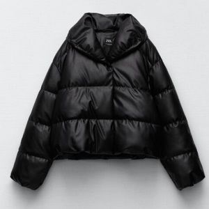 Brand New black zara puffer jacket!! Tags still on never worn !